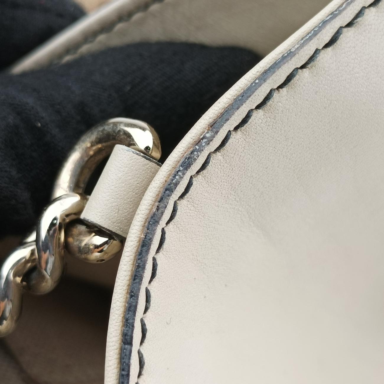 EmilyBeige×whiteLeather x canvas295402B013757687エミリーベージュ×ホワイトレザー×キャンバス295402B013757687