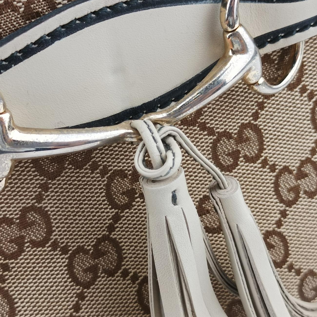 EmilyBeige×whiteLeather x canvas295402B013757687エミリーベージュ×ホワイトレザー×キャンバス295402B013757687