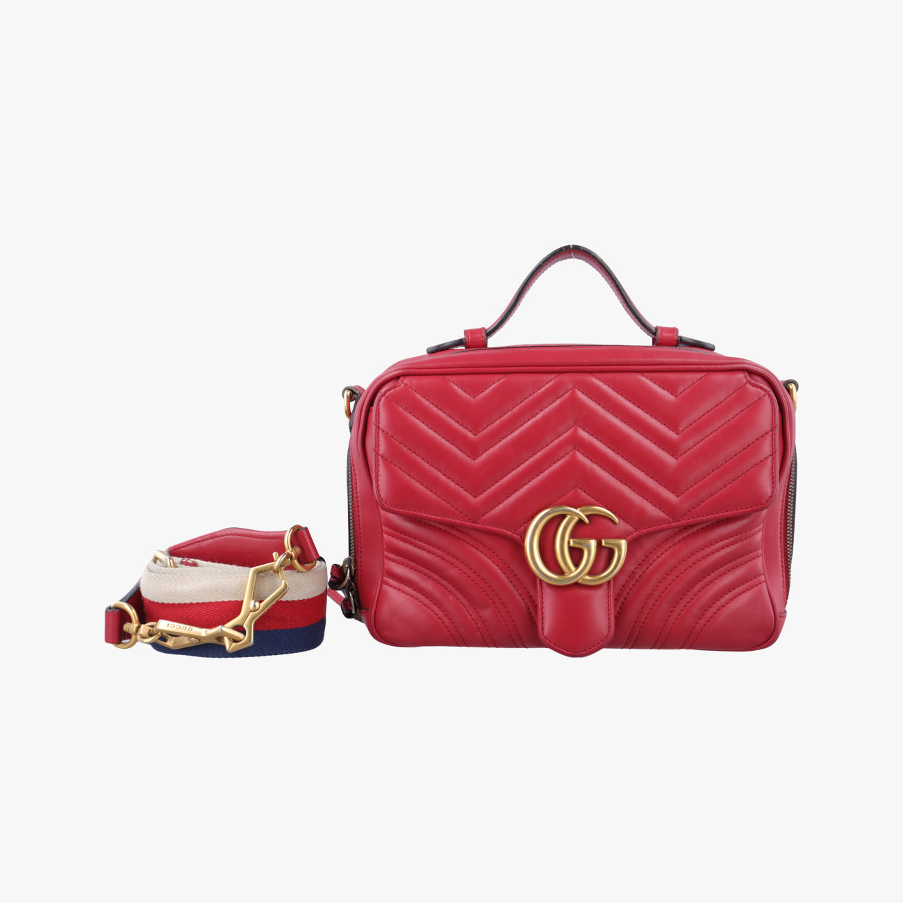 GG MarmontRedLeather498100G022796880GGマーモントレッドレザー498100G022796880