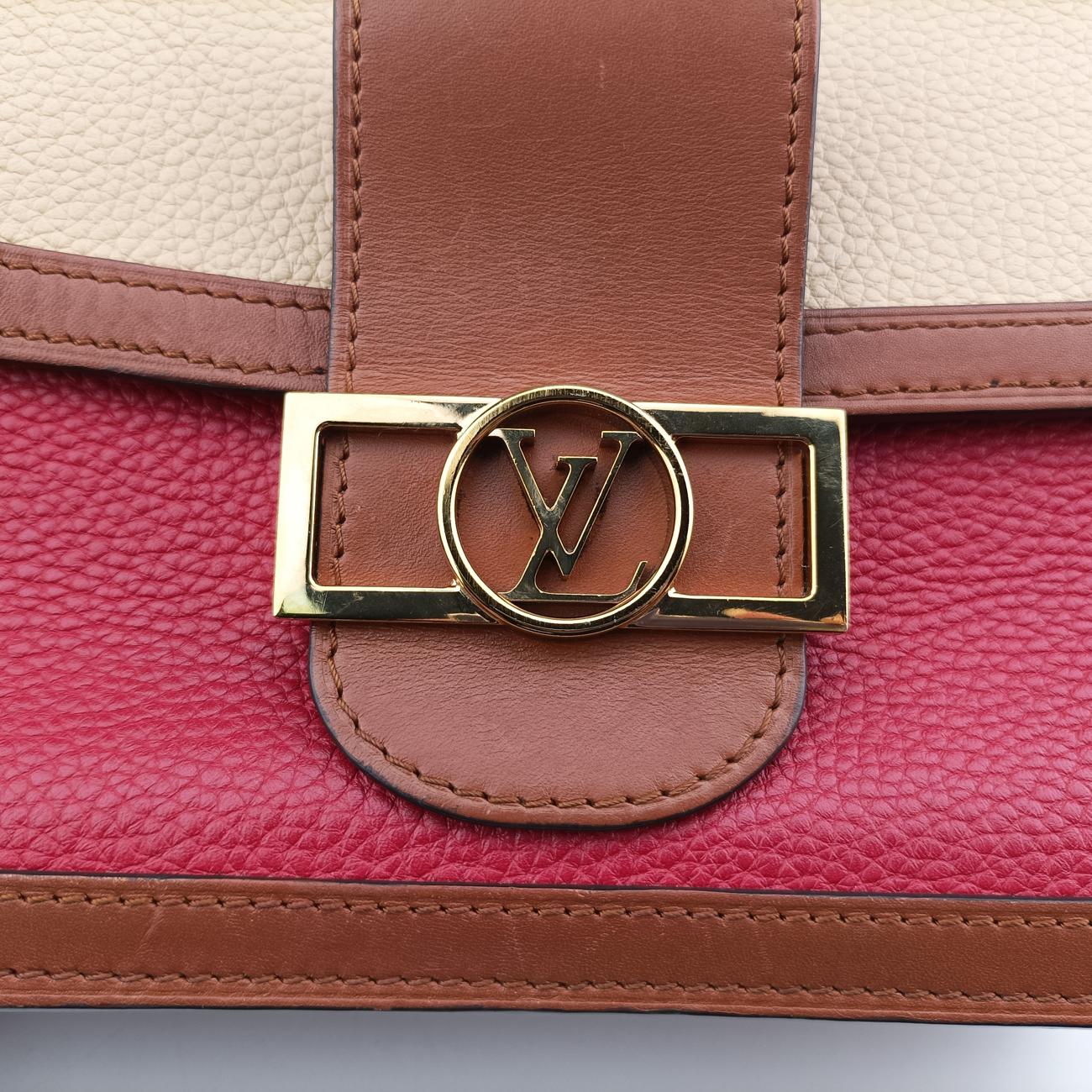 DAUPHINE MMScarlet Red×Panama BeigeTaurillon leatherM53830GI0149ドーフィーヌMMパナマスカーレットトリヨンレザーM53830GI0149
