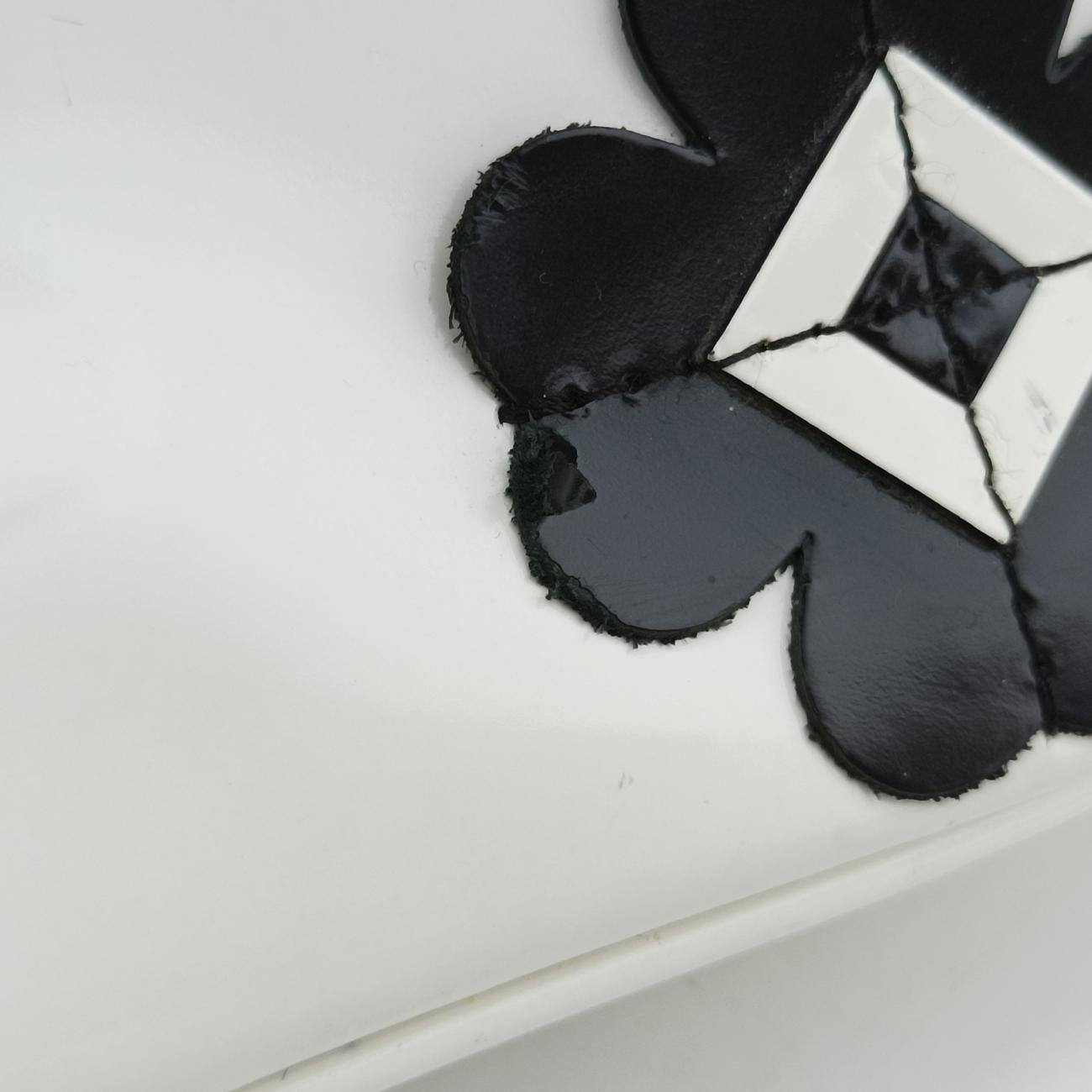Flowers Double ZipBlack x Whiteleather31/Eフラワーズダブルジップブラック×ホワイトレザー31/E