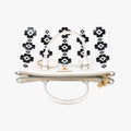 Flowers Double ZipBlack x Whiteleather31/Eフラワーズダブルジップブラック×ホワイトレザー31/E