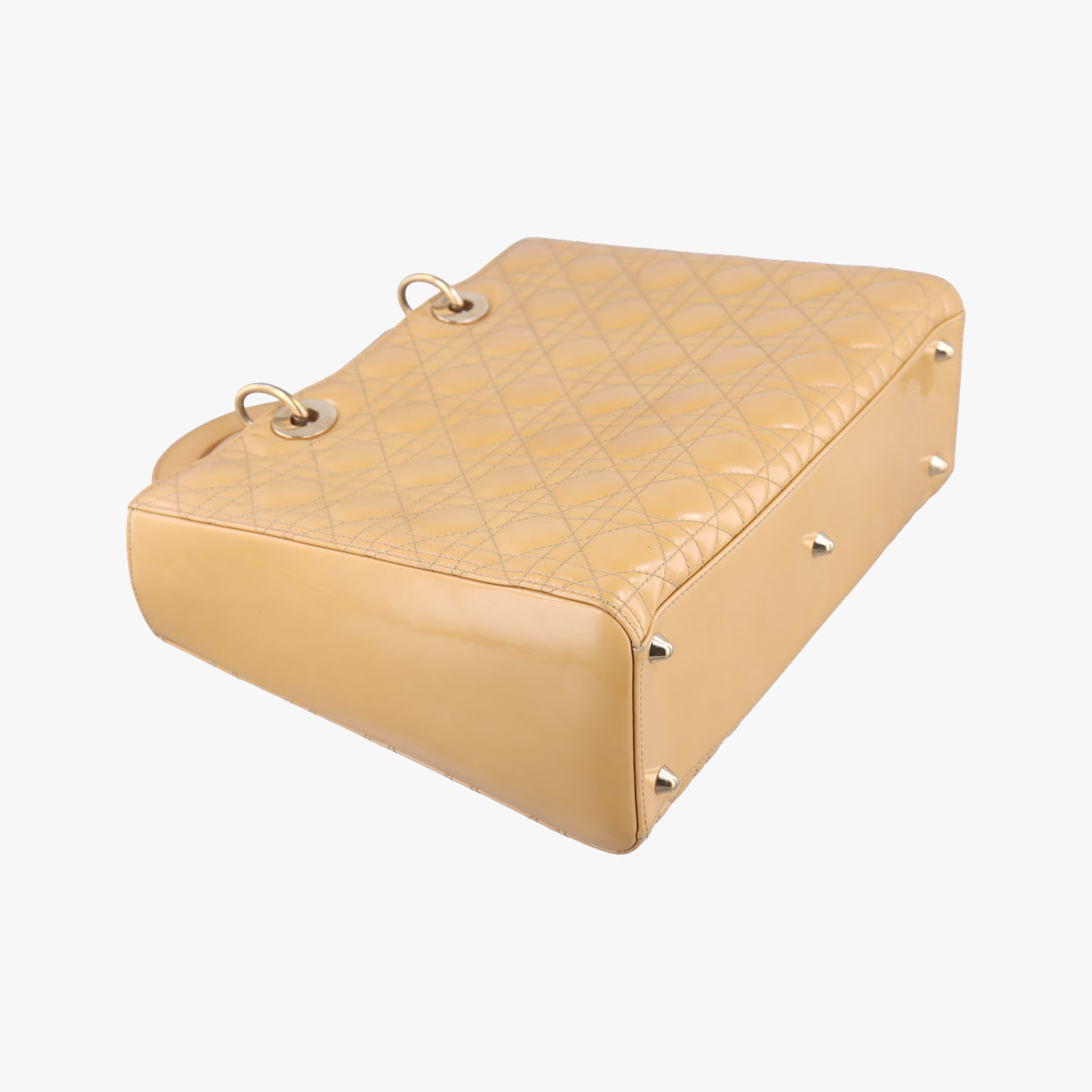 Lady DiorBeigePatent16-BO-0111 Bレディディオール ラージベージュパテント16-BO-0111 B