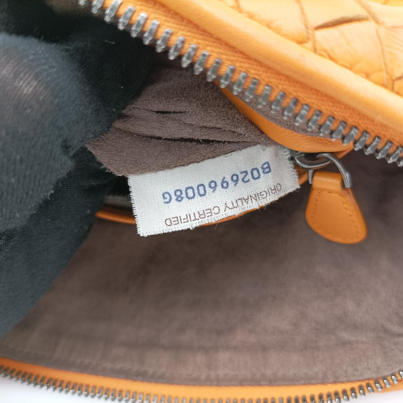 NODINI IntrecciatoOrangelambskinB02696008Gノディーニ イントレチャートオレンジラムスキンB02696008G