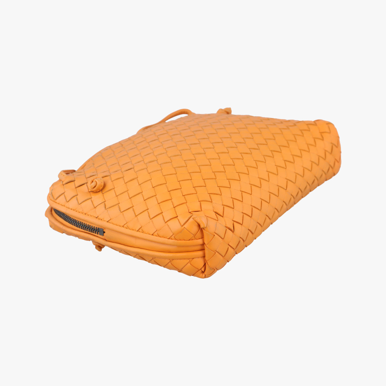 NODINI IntrecciatoOrangelambskinB02696008Gノディーニ イントレチャートオレンジラムスキンB02696008G