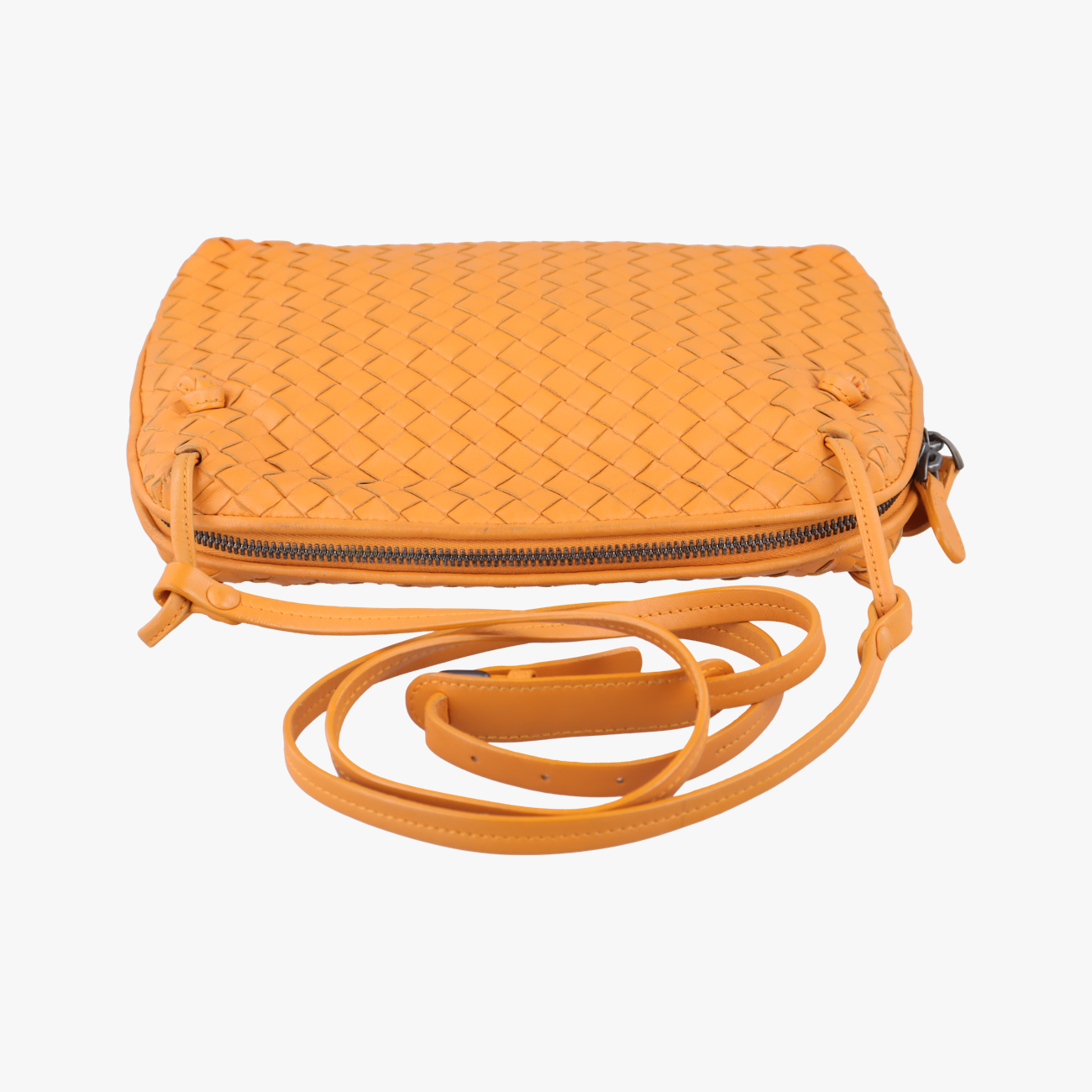 NODINI IntrecciatoOrangelambskinB02696008Gノディーニ イントレチャートオレンジラムスキンB02696008G