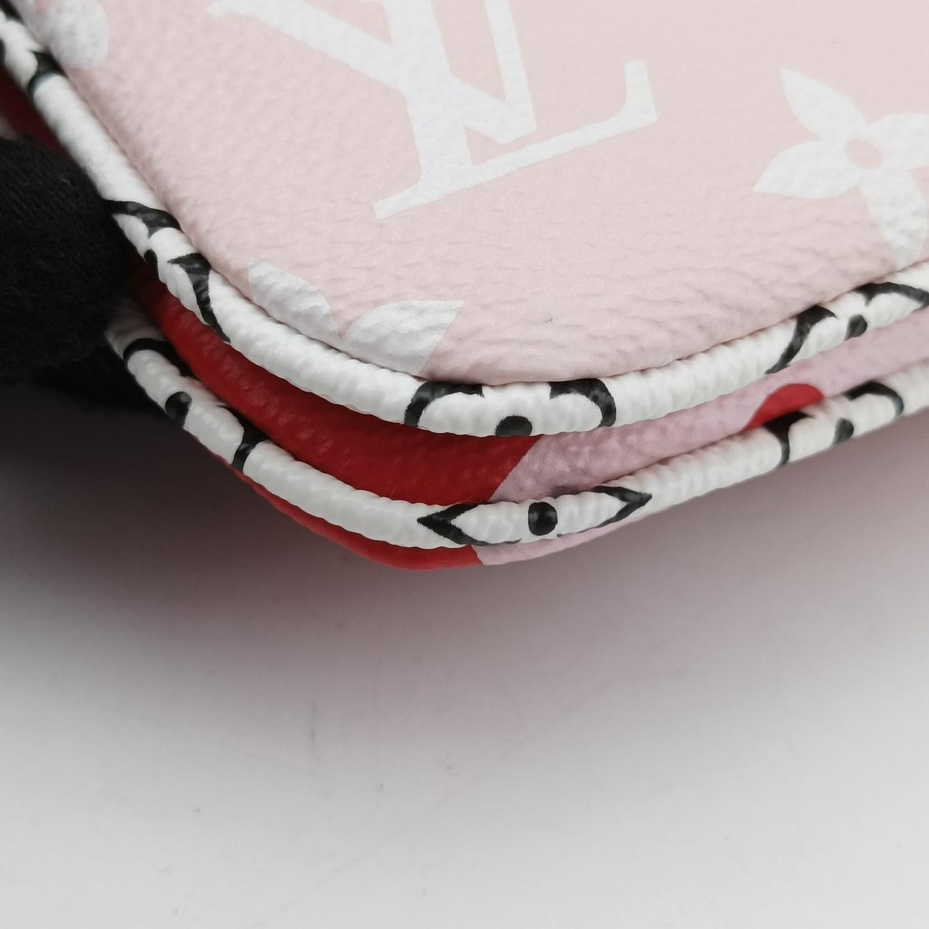 Pochette Double ZipRouge x Pink x WhiteMonogram  GiantM67561GI2119ポシェットドゥーブルジップルージュxピンクxホワイトモノグラム ジャイアントM67561GI2119