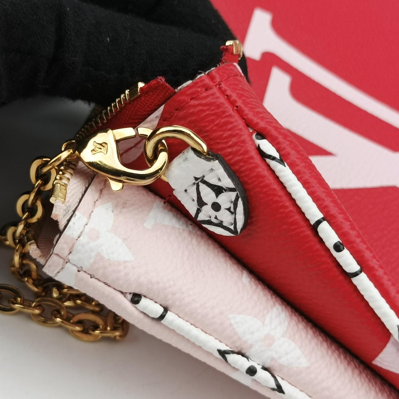 Pochette Double ZipRouge x Pink x WhiteMonogram  GiantM67561GI2119ポシェットドゥーブルジップルージュxピンクxホワイトモノグラム ジャイアントM67561GI2119