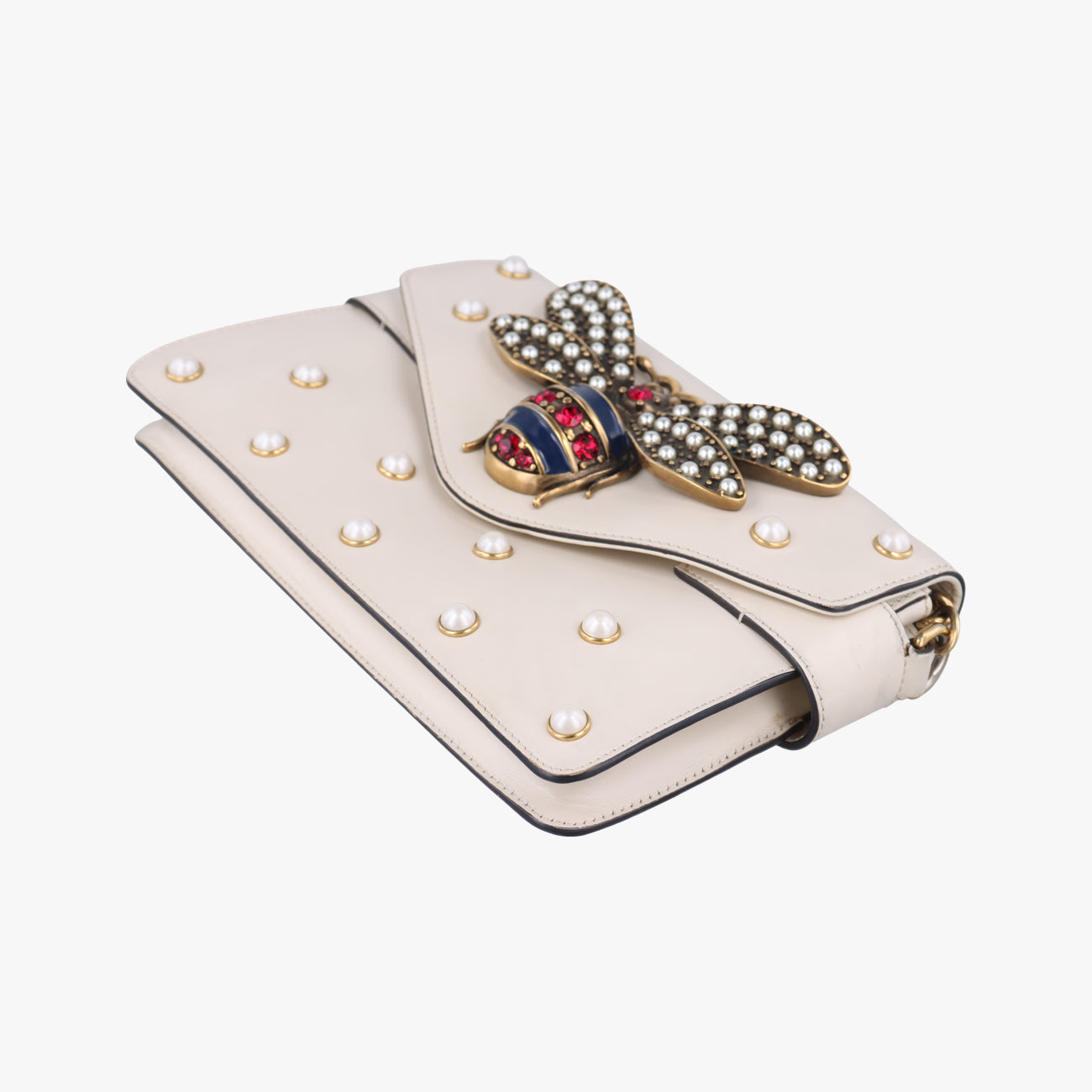 Broadway Pearl BeeWhiteLeather453778D022806788ブロードウェイ パール ビーホワイトレザー453778D022806788