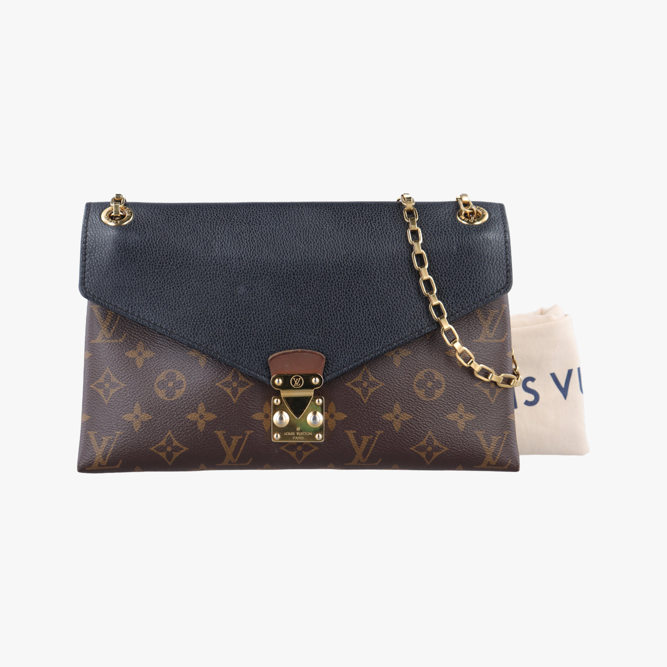 PALLAS ChainBrown x NoirMonogram Canvas×calf leatherM41223CA2107パラス チェーンモノグラム/ブラウン系xノワールモノグラムキャンバス×カーフレザーM41223CA2107