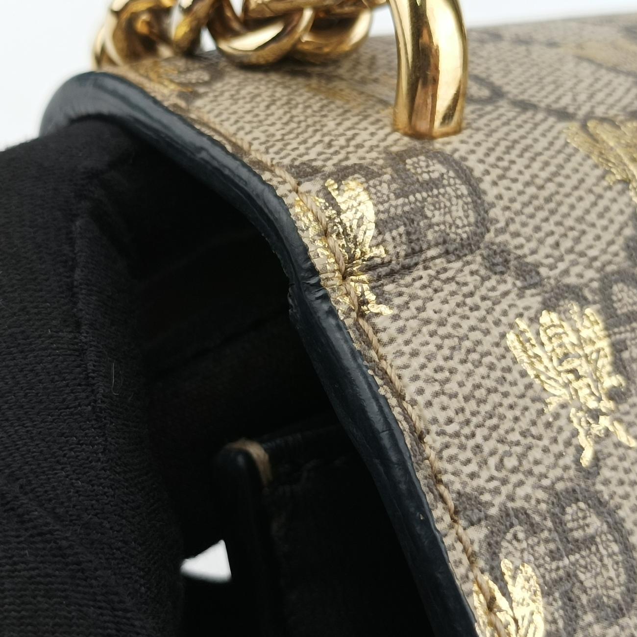 Padlockbeige×blackPVC coated canvas409487F033251868パドロックベージュ×ブラックPVCコーティングキャンバス409487F033251868