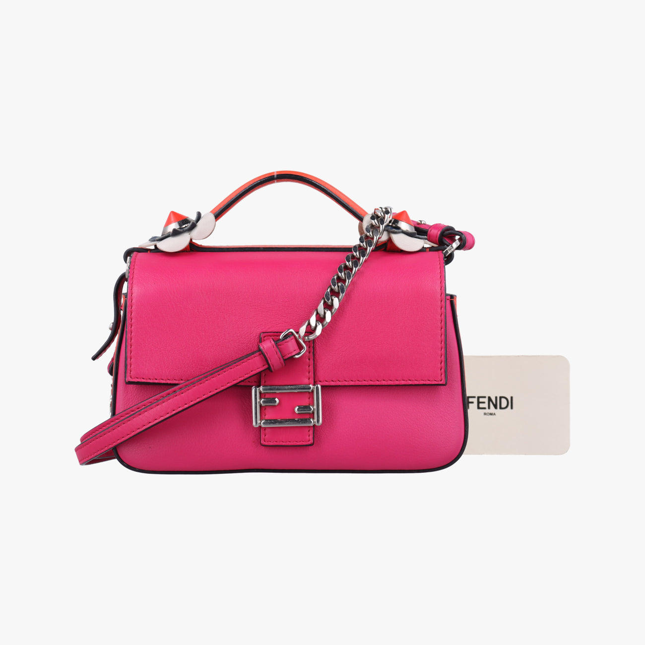 Micro Monster Double Baguettewhite/orange/rose pinkLeather8M03718M0371-7R8-168-8241マイクロモンスター ダブルバゲットホワイト/オレンジ/ローズピンク レザー8M03718M0371-7R8-168-8241