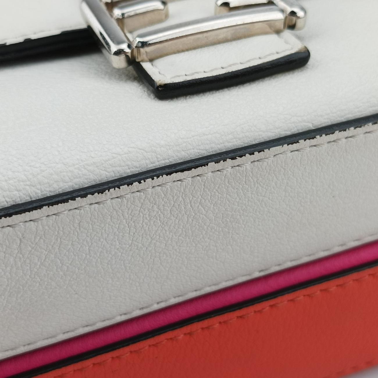 Micro Monster Double Baguettewhite/orange/rose pinkLeather8M03718M0371-7R8-168-8241マイクロモンスター ダブルバゲットホワイト/オレンジ/ローズピンク レザー8M03718M0371-7R8-168-8241