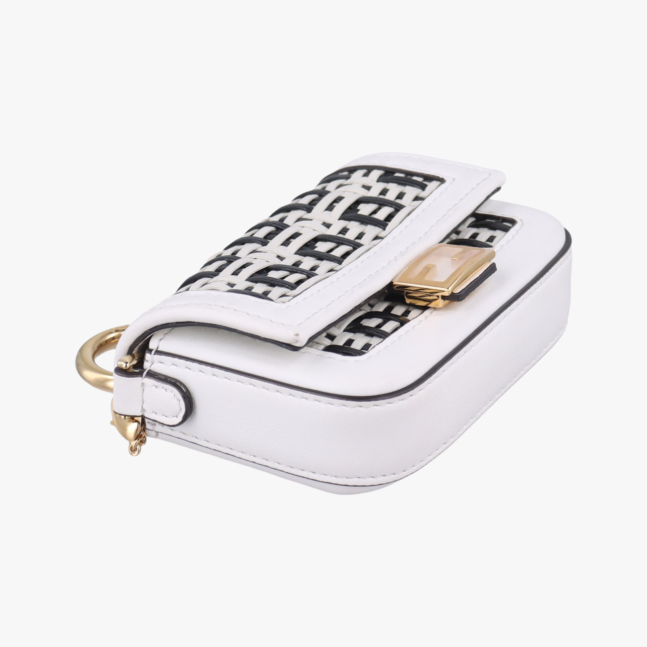 Nano Baguette CharmBlack/WhiteLeather7AR8447AR844-AFCQ-218-0189ナノ バゲット チャームブラック/ホワイトレザー7AR8447AR844-AFCQ-218-0189