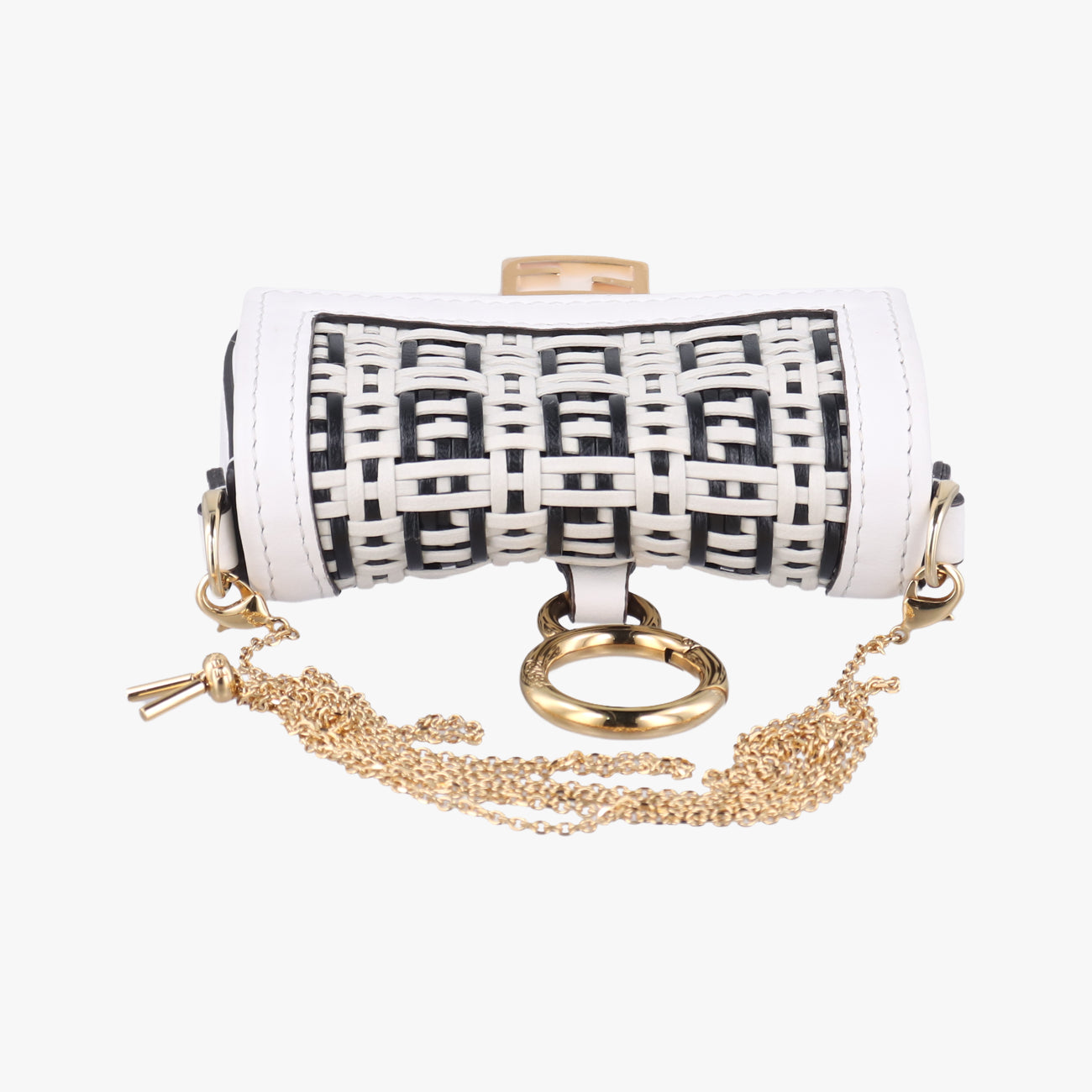 Nano Baguette CharmBlack/WhiteLeather7AR8447AR844-AFCQ-218-0189ナノ バゲット チャームブラック/ホワイトレザー7AR8447AR844-AFCQ-218-0189