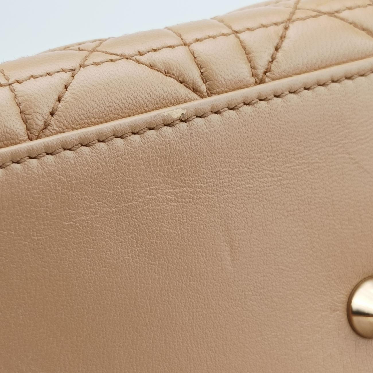Lady DiorBeigeLambskin01-MA-0112レディディオールベージュラムスキン01-MA-0112