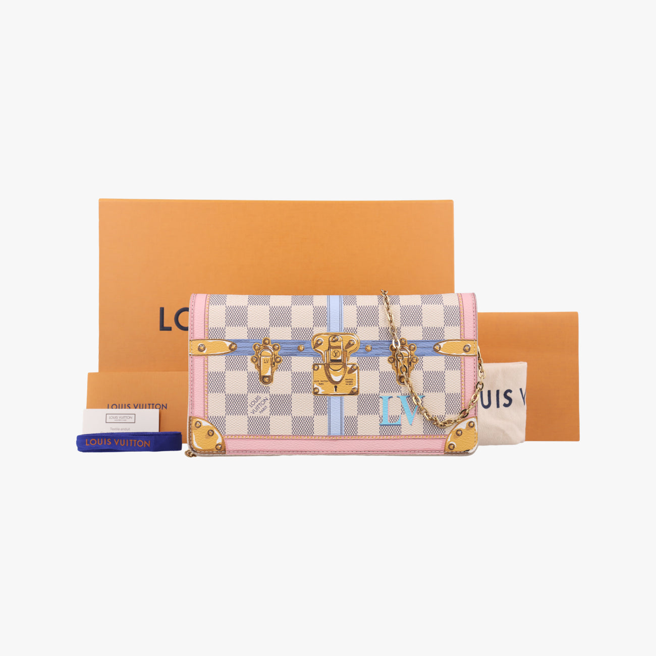 Summer Trunks Pochette WeekendAzur×multiDamier CanvasN60108UB1198サマートランク ポシェット ウィークエンドアズール×マルチダミエキャンバN60108UB1198
