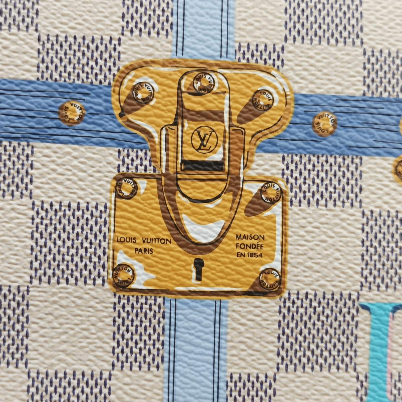 Summer Trunks Pochette WeekendAzur×multiDamier CanvasN60108UB1198サマートランク ポシェット ウィークエンドアズール×マルチダミエキャンバN60108UB1198