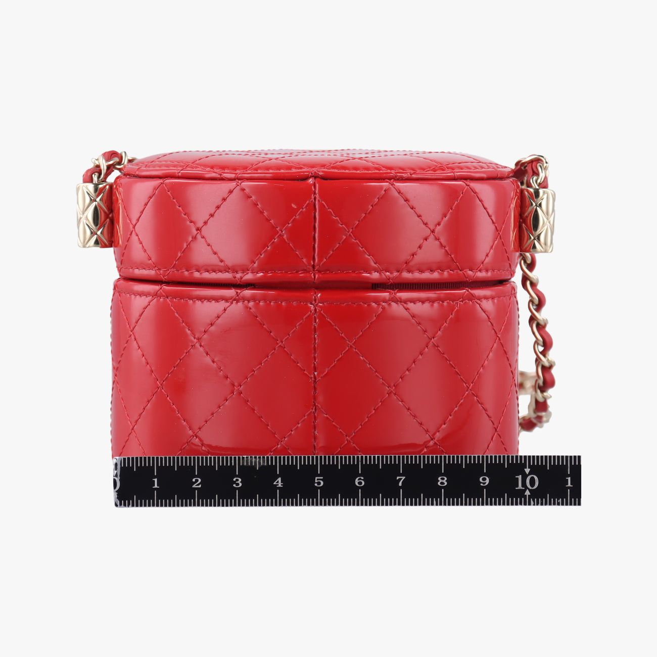 Matelasse CC Allure Vanity CaseRedPatentAP157330581520マトラッセ ココ アリュール バニティ ケースレッドパテントAP157330581520