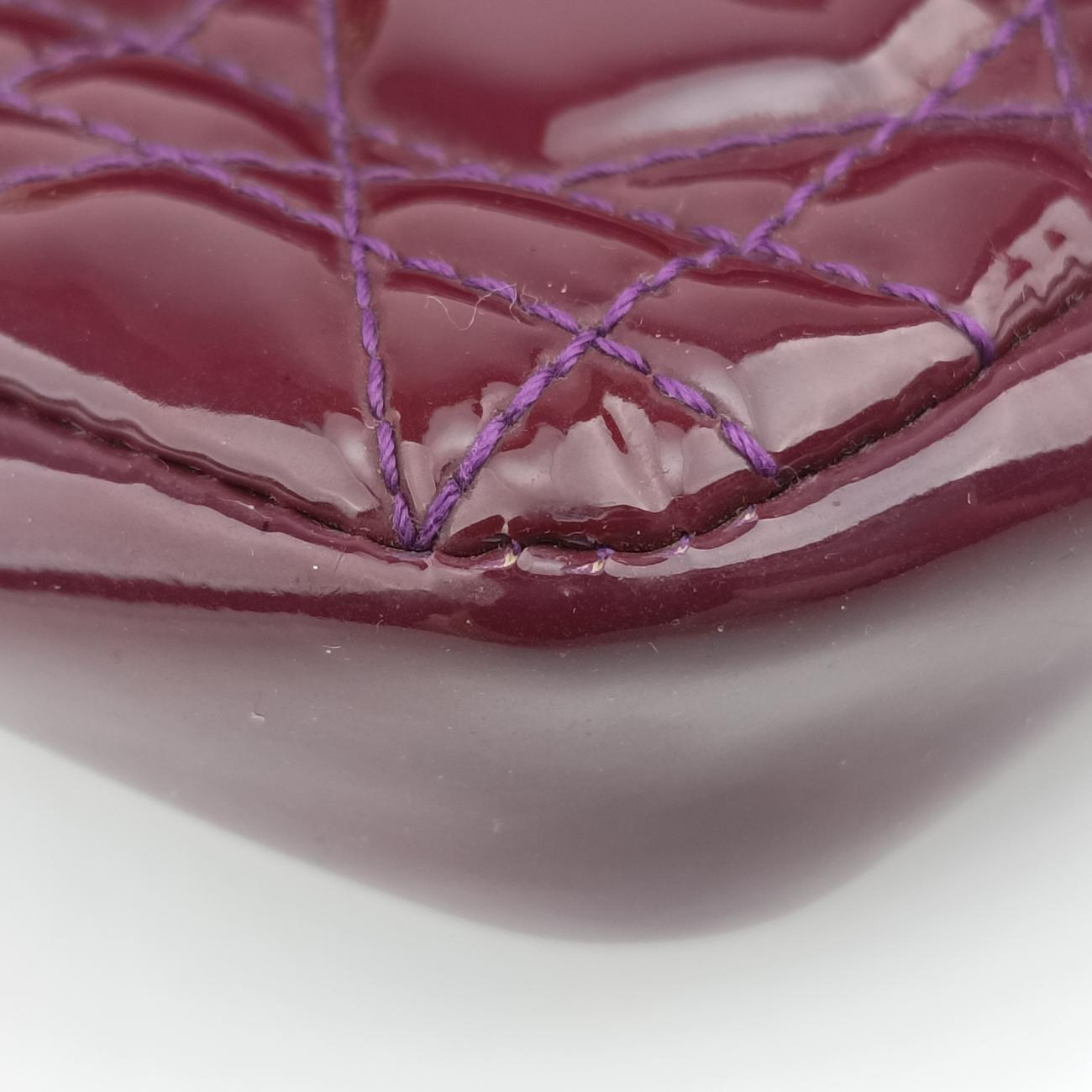 Miss Dior Cannage New RockPurplePatent Leather02-LU-0132ミス ディオール カナージュ ニューロックパープルパテント02-LU-0132
