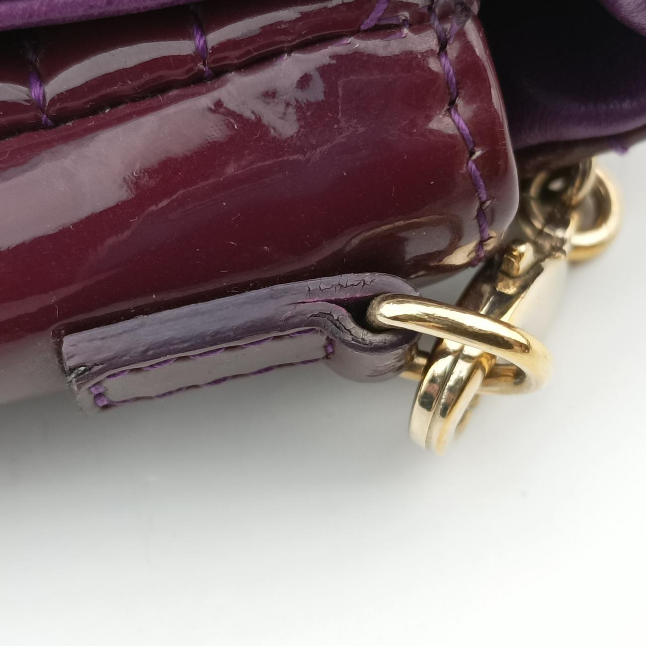 Miss Dior Cannage New RockPurplePatent Leather02-LU-0132ミス ディオール カナージュ ニューロックパープルパテント02-LU-0132