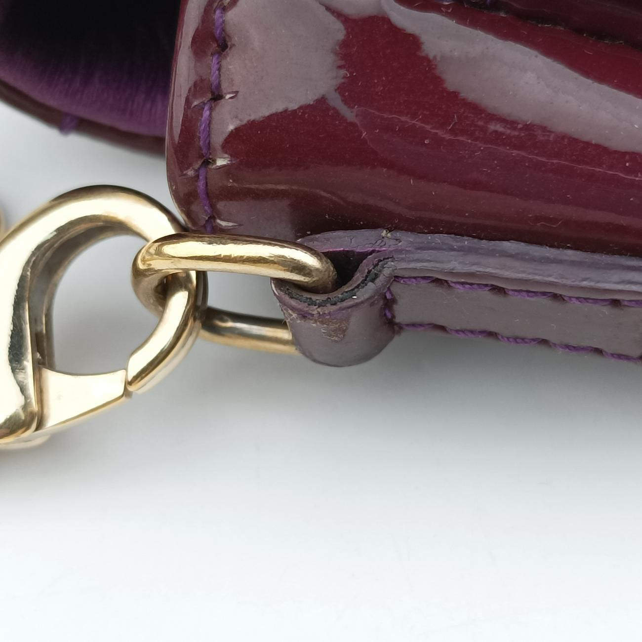 Miss Dior Cannage New RockPurplePatent Leather02-LU-0132ミス ディオール カナージュ ニューロックパープルパテント02-LU-0132
