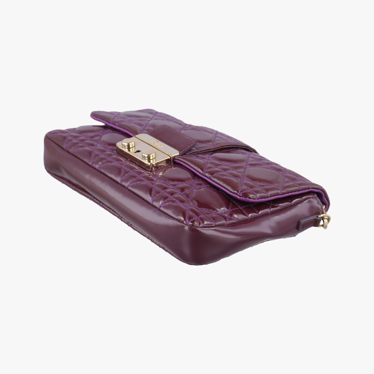 Miss Dior Cannage New RockPurplePatent Leather02-LU-0132ミス ディオール カナージュ ニューロックパープルパテント02-LU-0132