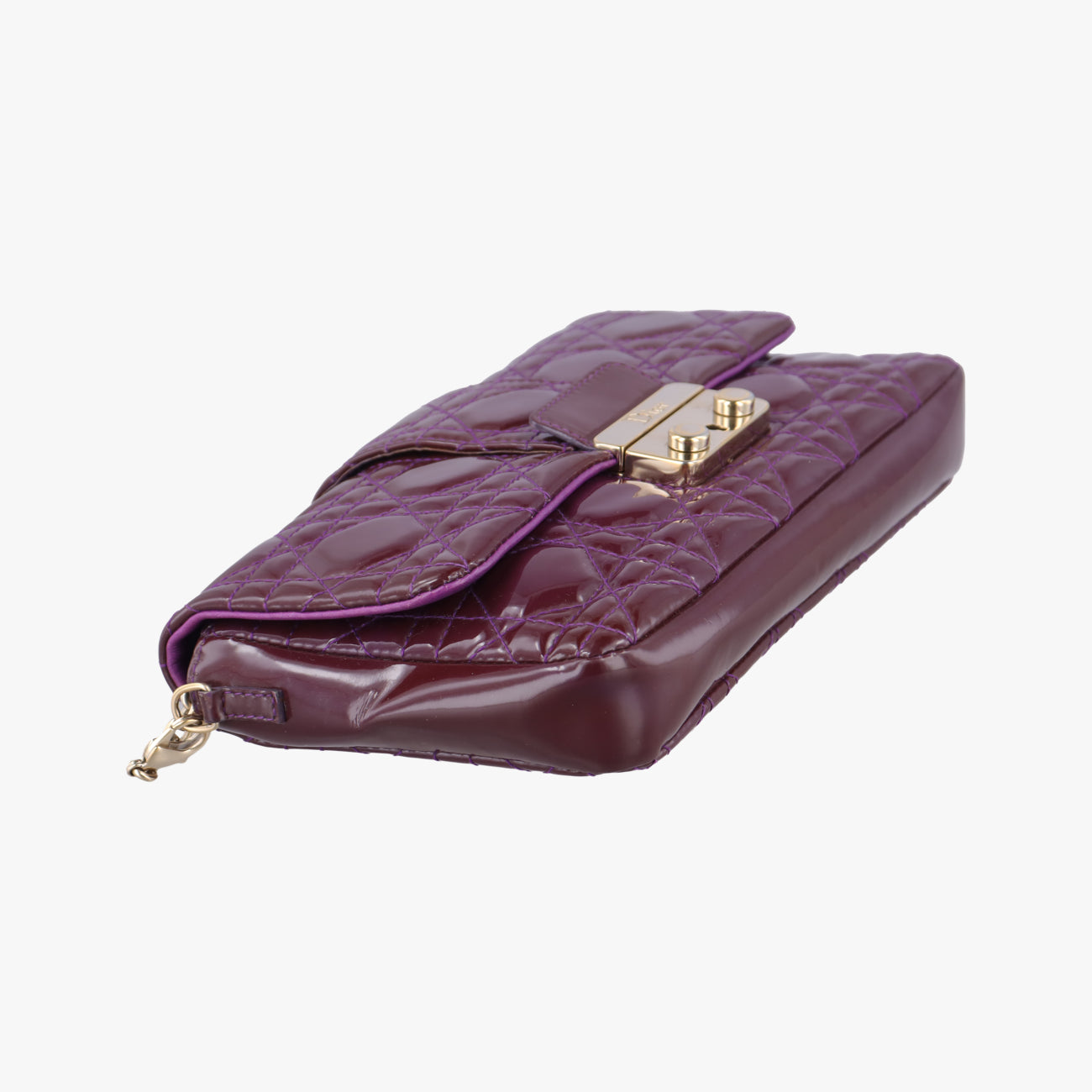 Miss Dior Cannage New RockPurplePatent Leather02-LU-0132ミス ディオール カナージュ ニューロックパープルパテント02-LU-0132