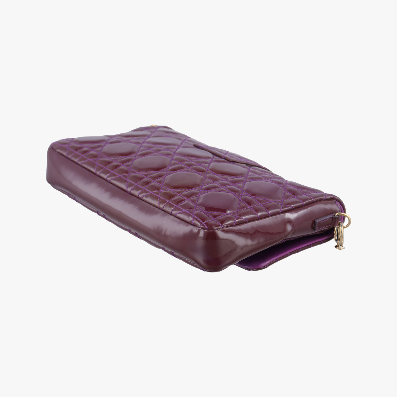 Miss Dior Cannage New RockPurplePatent Leather02-LU-0132ミス ディオール カナージュ ニューロックパープルパテント02-LU-0132