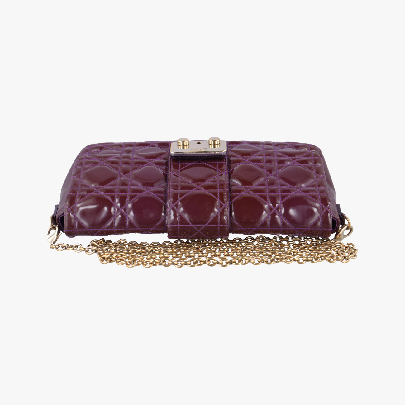 Miss Dior Cannage New RockPurplePatent Leather02-LU-0132ミス ディオール カナージュ ニューロックパープルパテント02-LU-0132
