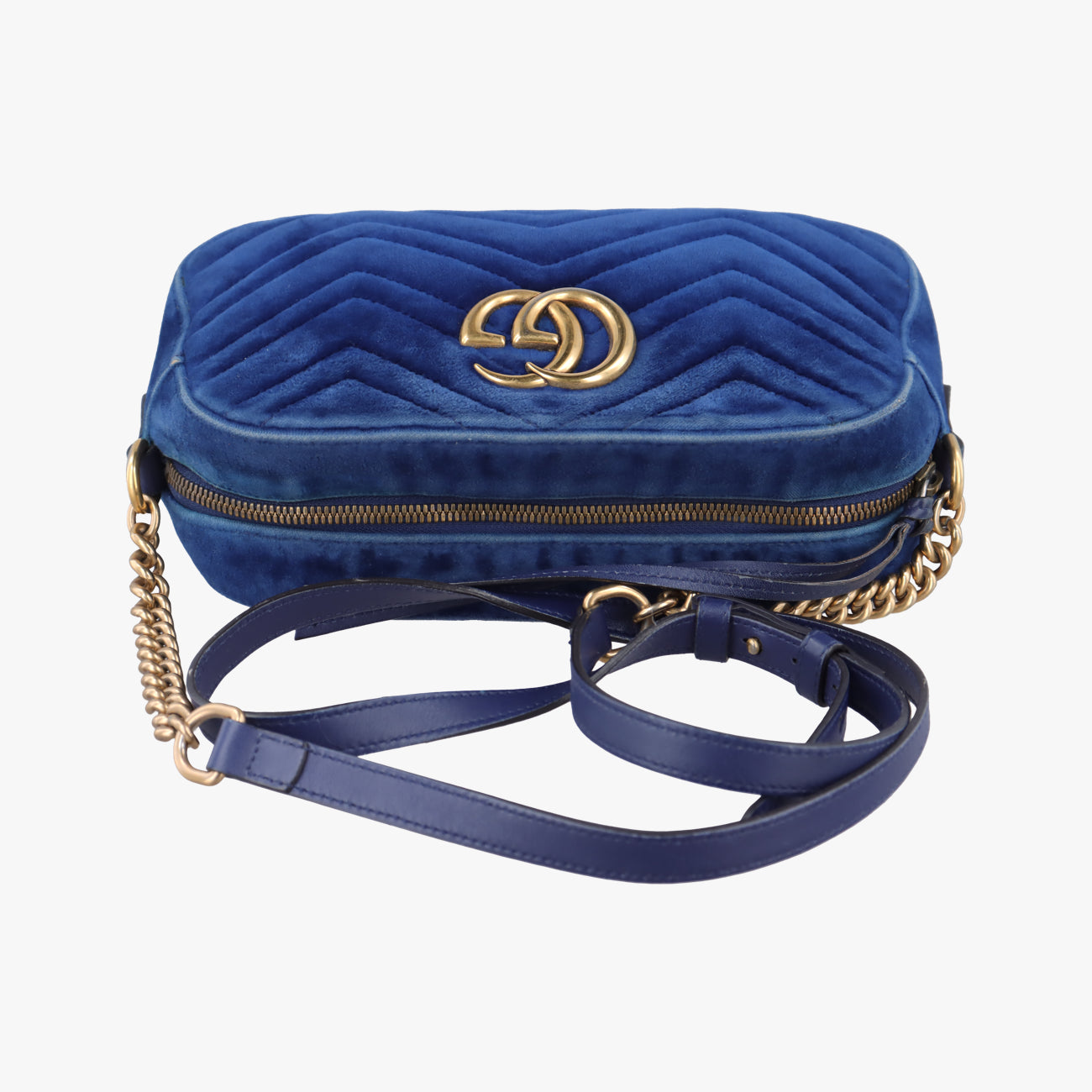グッチGucciGGマーモントブルーベロア447632E025162238