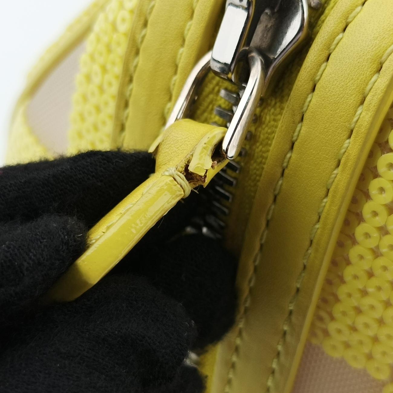 Speedy CubeSequined Jaune×WhitesequinsM48900FO0173スピーディキューブスパンコールジョーヌ×ホワイトスパンコールM48900FO0173