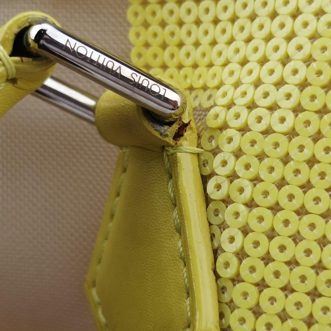 Speedy CubeSequined Jaune×WhitesequinsM48900FO0173スピーディキューブスパンコールジョーヌ×ホワイトスパンコールM48900FO0173