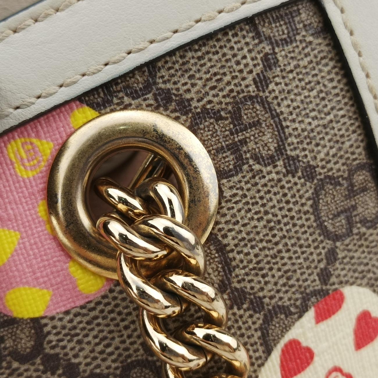 PadlockBeige x MulticolorPVC coated canvas498156C035184653パドロックベージュｘマルチカラーPVCコーティングキャンバス498156C035184653