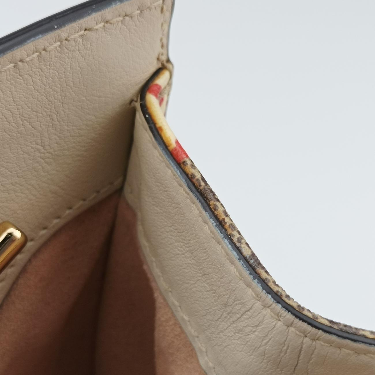 PadlockBeige x MulticolorPVC coated canvas498156C035184653パドロックベージュｘマルチカラーPVCコーティングキャンバス498156C035184653