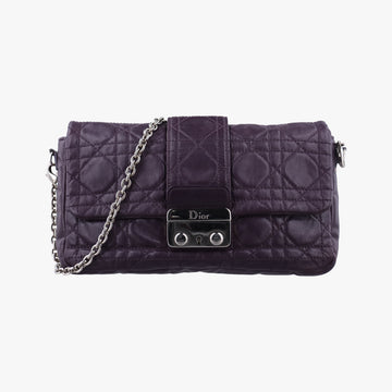 Miss Dior Cannage New LockDark Purplelambskin07-LU-0130ミスディオール カナージュ ニューロックダークパープルラムスキン07-LU-0130