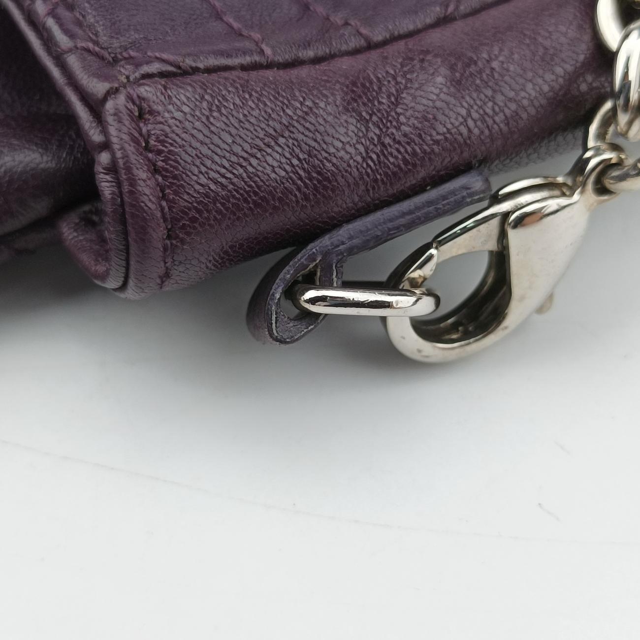 Miss Dior Cannage New LockDark Purplelambskin07-LU-0130ミスディオール カナージュ ニューロックダークパープルラムスキン07-LU-0130