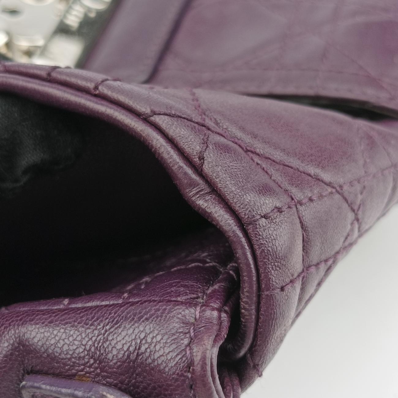 Miss Dior Cannage New LockDark Purplelambskin07-LU-0130ミスディオール カナージュ ニューロックダークパープルラムスキン07-LU-0130