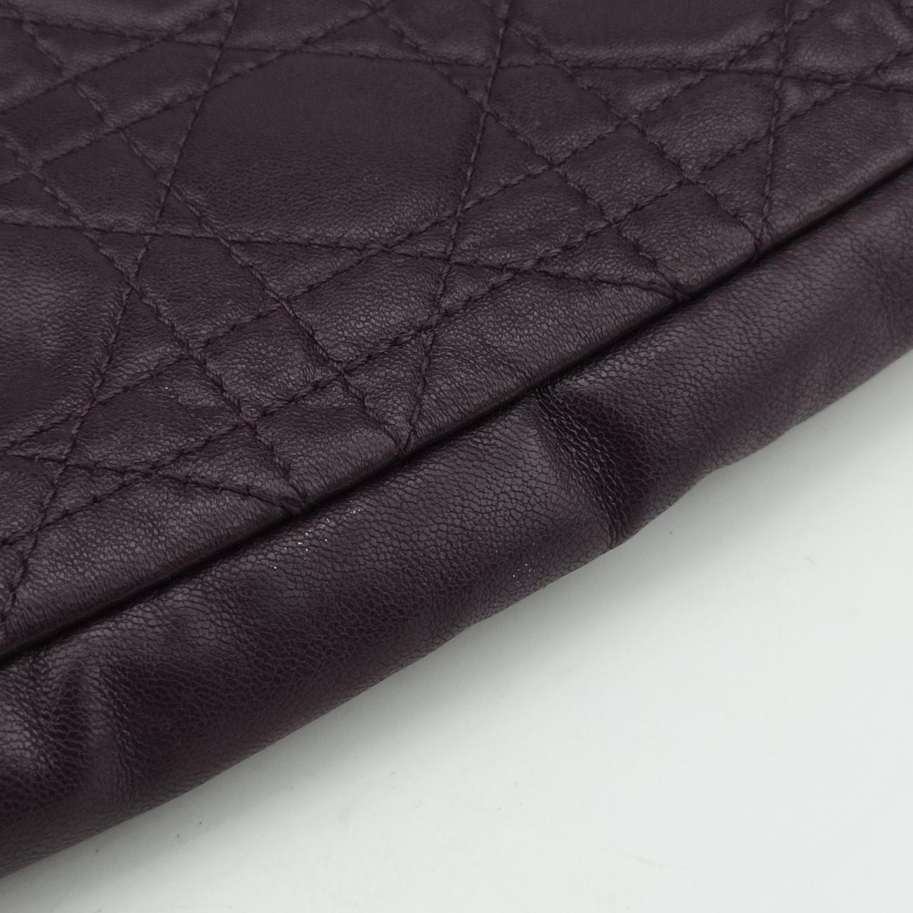 Miss Dior Cannage New LockDark Purplelambskin07-LU-0130ミスディオール カナージュ ニューロックダークパープルラムスキン07-LU-0130