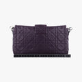 Miss Dior Cannage New LockDark Purplelambskin07-LU-0130ミスディオール カナージュ ニューロックダークパープルラムスキン07-LU-0130