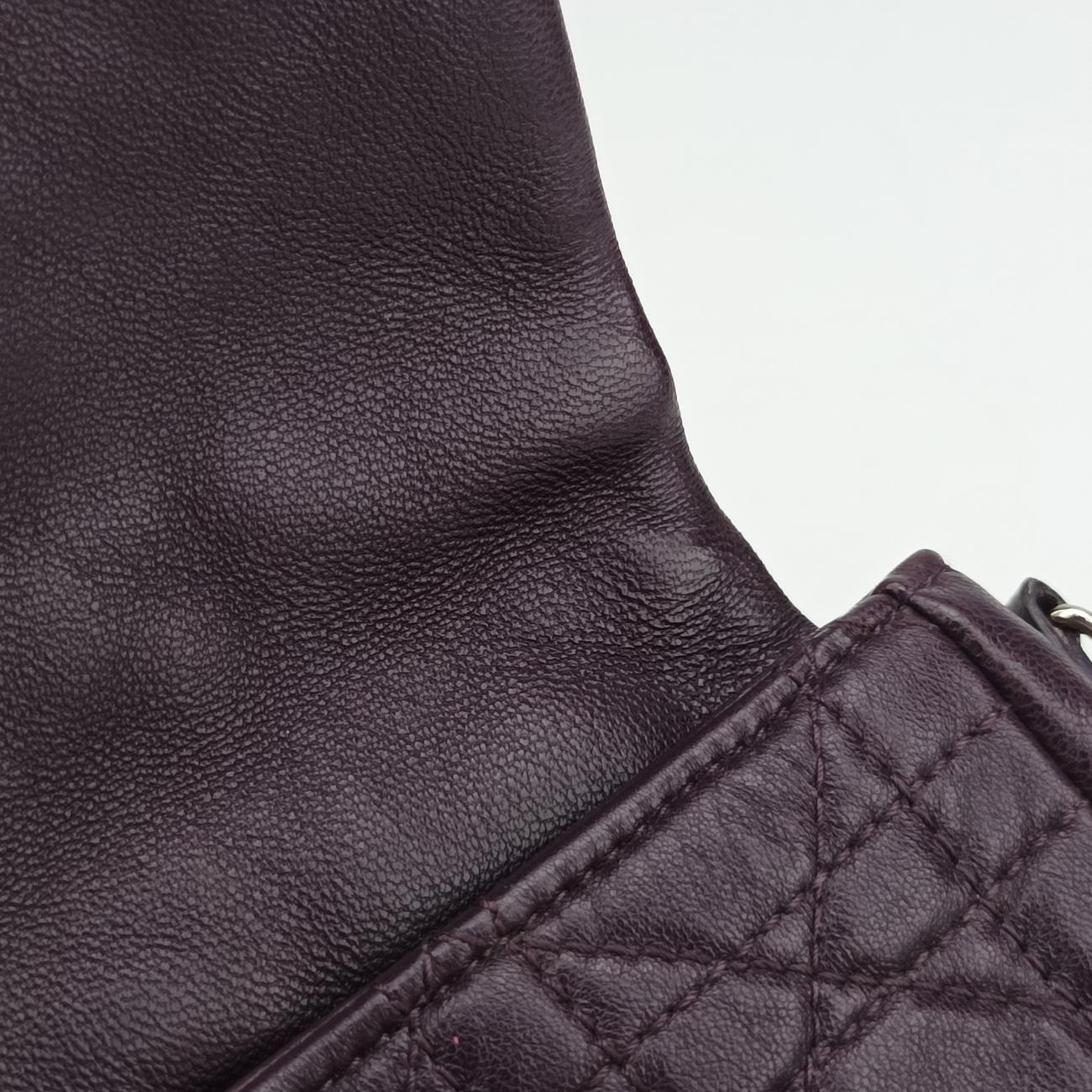 Miss Dior Cannage New LockDark Purplelambskin07-LU-0130ミスディオール カナージュ ニューロックダークパープルラムスキン07-LU-0130