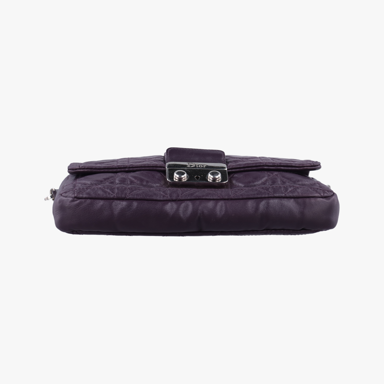 Miss Dior Cannage New LockDark Purplelambskin07-LU-0130ミスディオール カナージュ ニューロックダークパープルラムスキン07-LU-0130