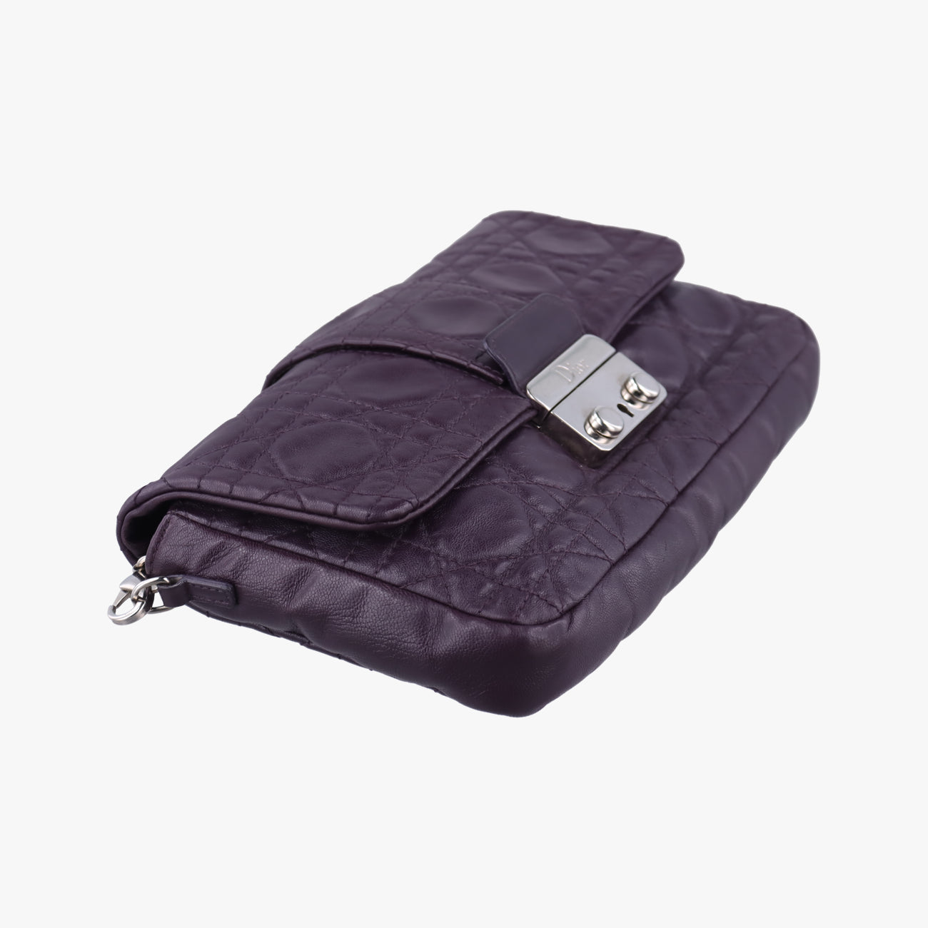 Miss Dior Cannage New LockDark Purplelambskin07-LU-0130ミスディオール カナージュ ニューロックダークパープルラムスキン07-LU-0130