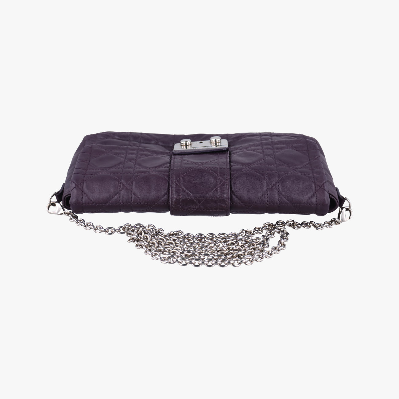Miss Dior Cannage New LockDark Purplelambskin07-LU-0130ミスディオール カナージュ ニューロックダークパープルラムスキン07-LU-0130