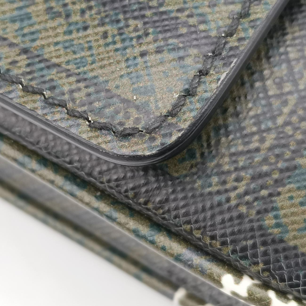 Tartan Print Chain Militare FlapMulticolourSaffiano leather117タータンプリントチェーンミリタリーフラップマルチカラーサフィアーノレザー117