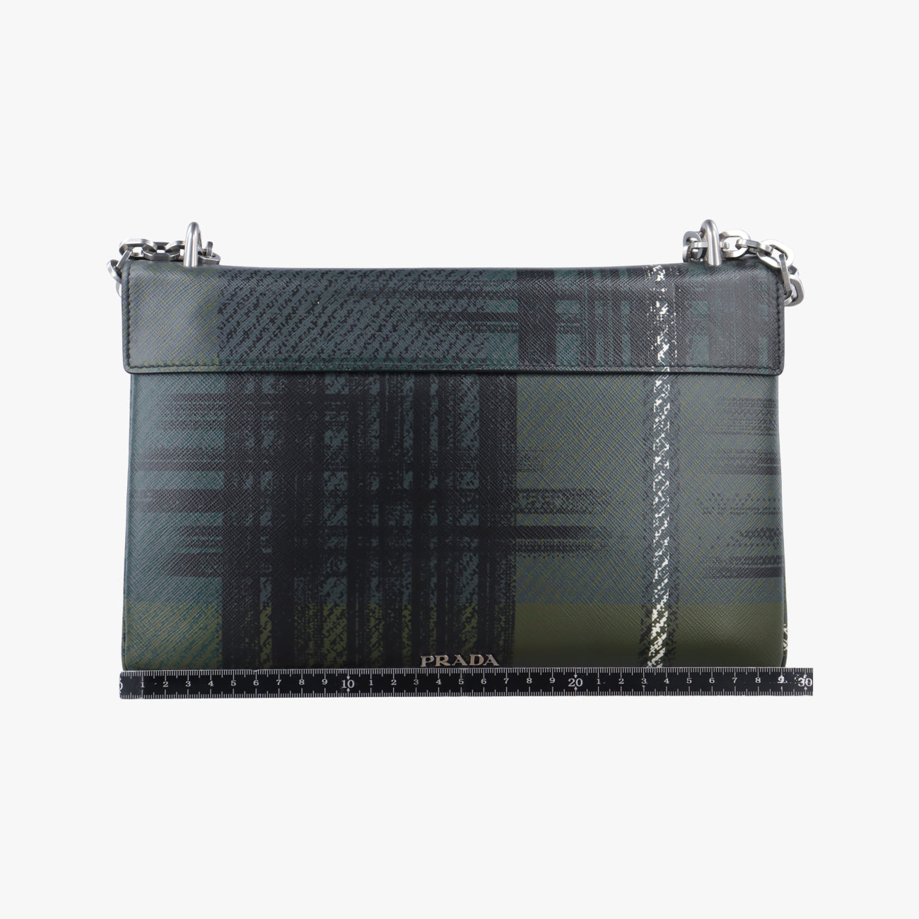 Tartan Print Chain Militare FlapMulticolourSaffiano leather117タータンプリントチェーンミリタリーフラップマルチカラーサフィアーノレザー117