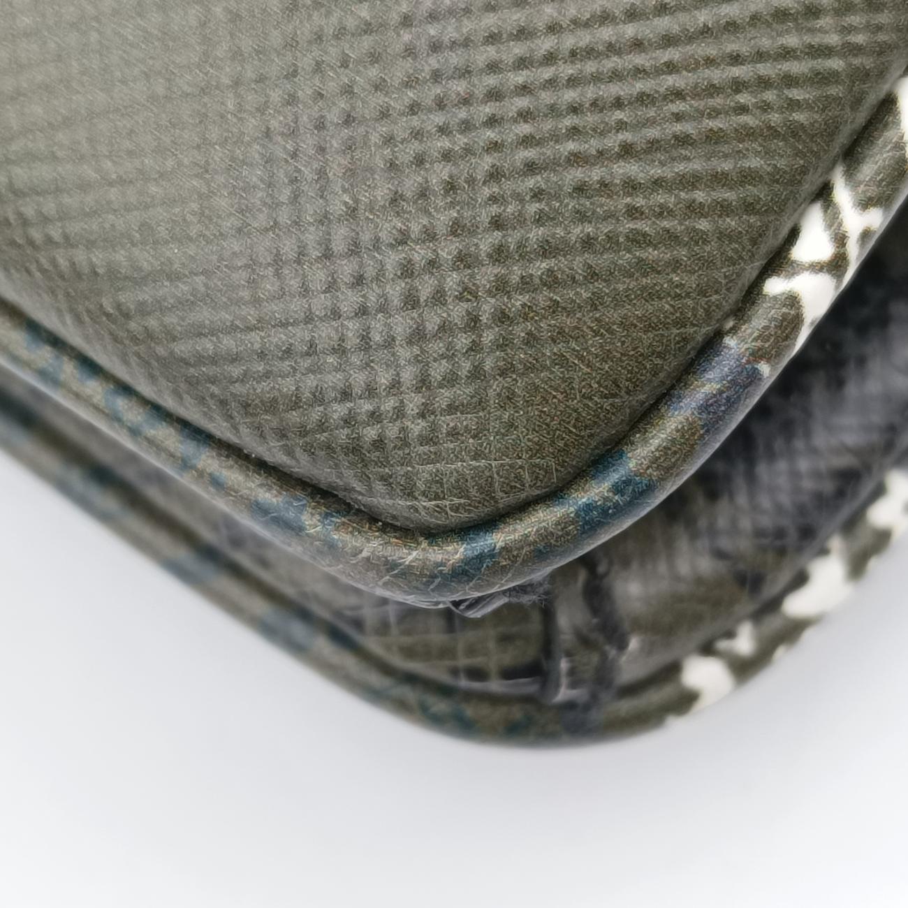 Tartan Print Chain Militare FlapMulticolourSaffiano leather117タータンプリントチェーンミリタリーフラップマルチカラーサフィアーノレザー117