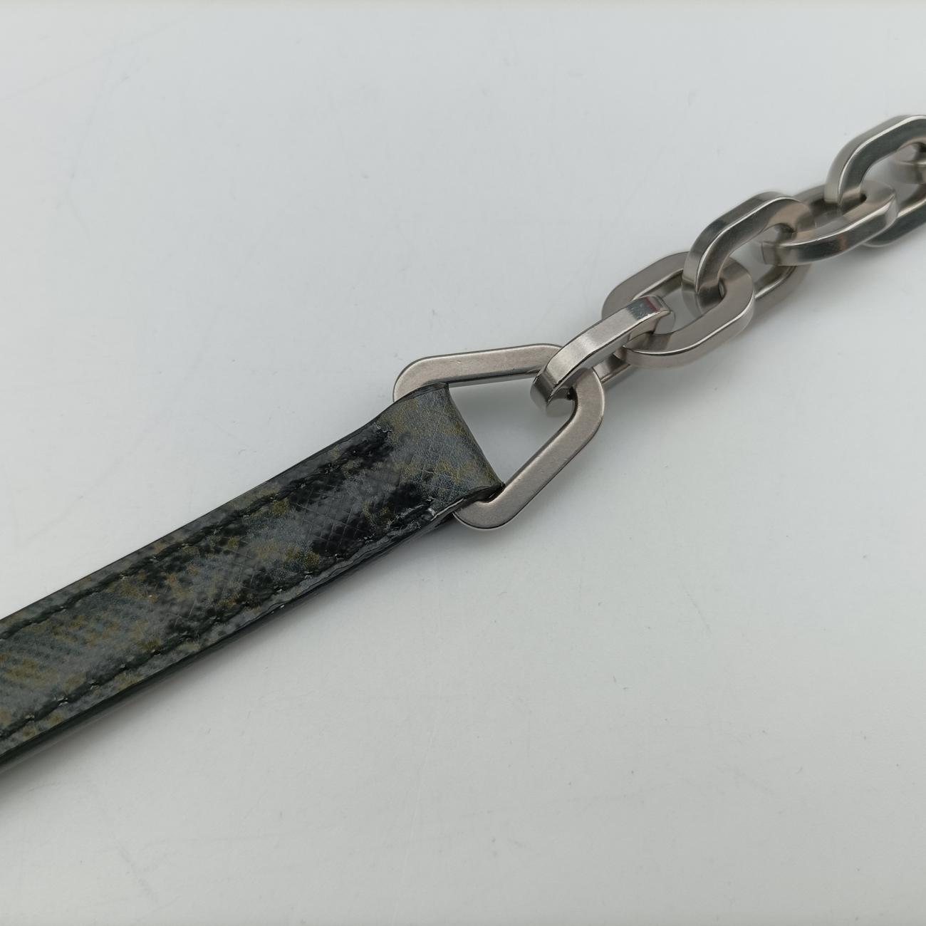 Tartan Print Chain Militare FlapMulticolourSaffiano leather117タータンプリントチェーンミリタリーフラップマルチカラーサフィアーノレザー117