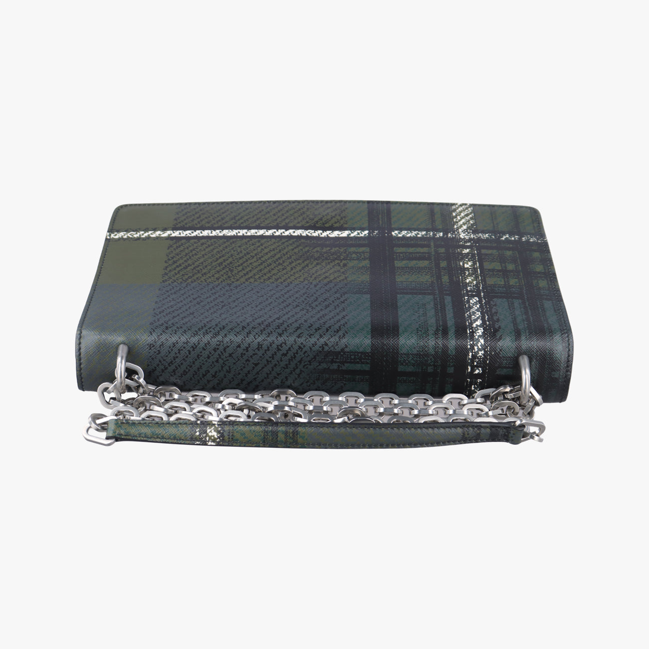 Tartan Print Chain Militare FlapMulticolourSaffiano leather117タータンプリントチェーンミリタリーフラップマルチカラーサフィアーノレザー117