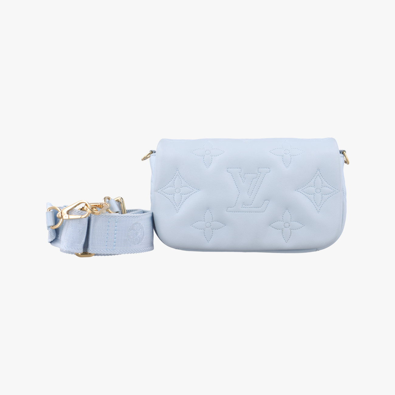 Bubble Glam Strap WalletBLEU GLACIERLeatherM81399ICチップバブルグラムストラップウォレットブルーグラシエールレザーM81399ICチップ